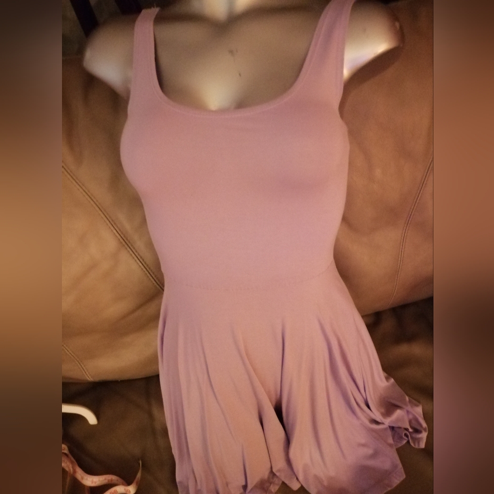 🐆 SHEIN Lavendar Scoop Back Jersey Skater Dress - Picture 5 of 6
